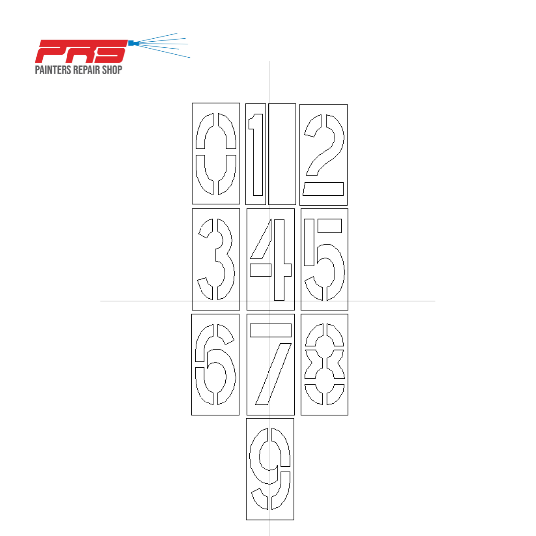 parking lot number stencil kit
