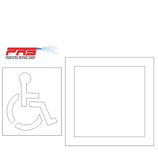 handicap stencil with background border