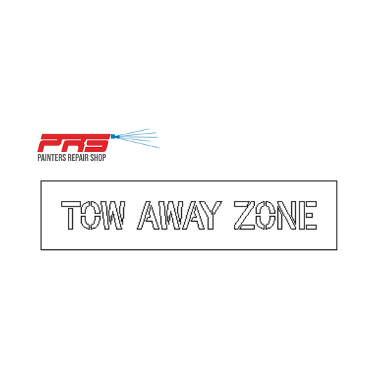 tow away zone parking lot stencil