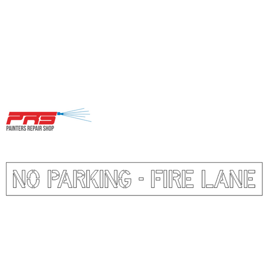 4" NO PARKING FIRE LANE stencil 1/8" LDPE