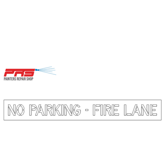 no parking fire lane stencil one piece