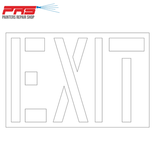 EXIT parking lot stencil