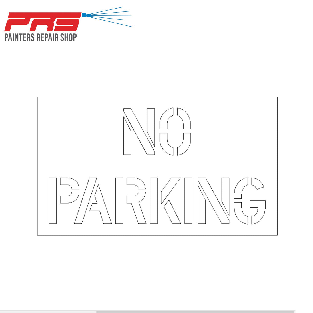 12 12-no-parking-stacked-stencil